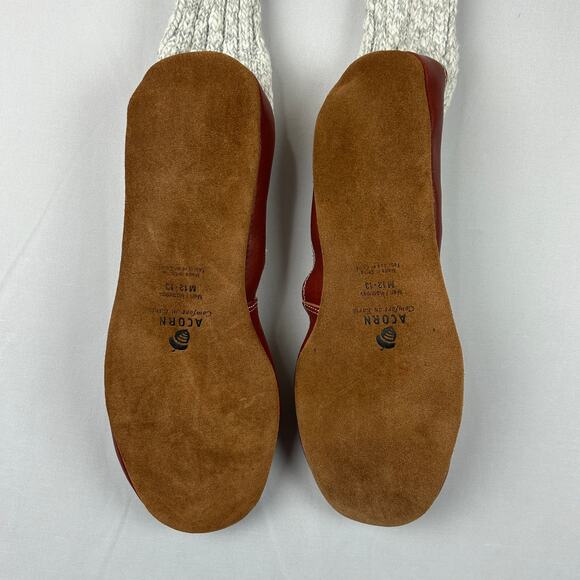 Acorn Men's Original Sock Gray Ragg Wool Cloud Cushion Slippers Size 12-13 - Picture 8 of 8